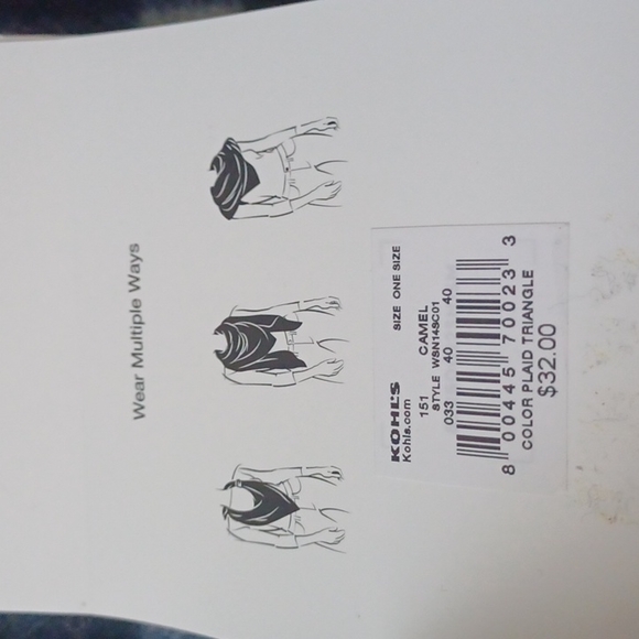 NWT SONOMA Triangle Scarf - Picture 6 of 8